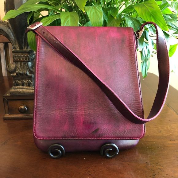 Coach Handbags - COACH - Vintage 9408 Slim Leather Flap Shoulder Bag Previously dyed. GREAT SHAPE